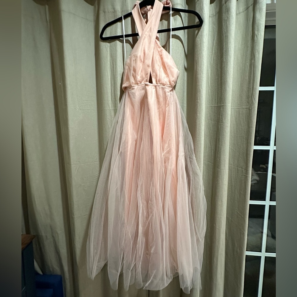 Pink open dress back